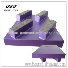 Wedge block for concrete grinding